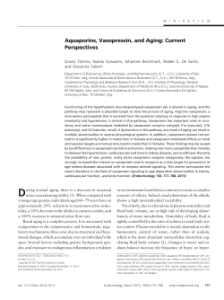 Aquaporins, Vasopressin, and Aging: Current Perspectives