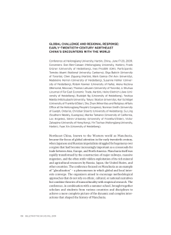 global challenge and regional response: early-twentieth
