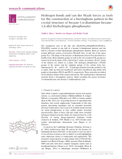 Hydrogen bonds and van der Waals forces as tools for the
