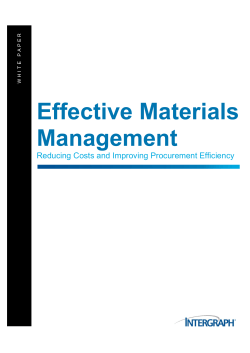 Effective Materials Management