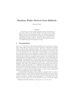 Random Walks Derived from Billiards