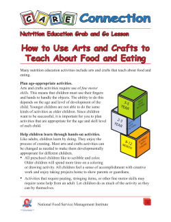 How to Use Arts and Crafts to Teach About Food and Eating