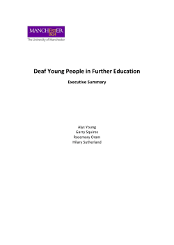 Deaf Young People in Further Education