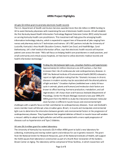 ARRA Project Highlights - University of Kentucky