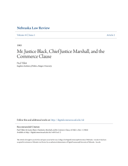 Mr. Justice Black, Chief Justice Marshall, and the Commerce Clause