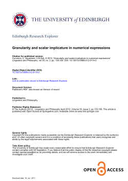 Granularity and scalar implicature in numerical expressions