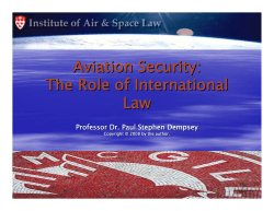 Prof. Paul Stephen Dempsey - Aviation Security