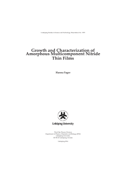 Growth and Characterization of Amorphous Multicomponent