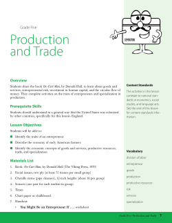 Production and Trade - Take Charge America