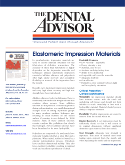 Elastomeric Impression Materials