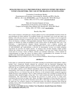 DEMAND FOR LOCALLY PROVIDED PUBLIC SERVICES