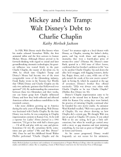 Mickey and the Tramp: Walt Disney`s Debt to Charlie Chaplin