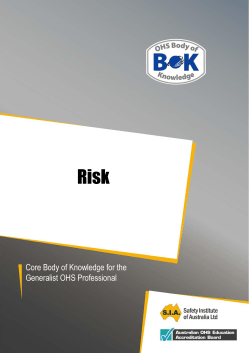 Risk - The OHS Body of Knowledge