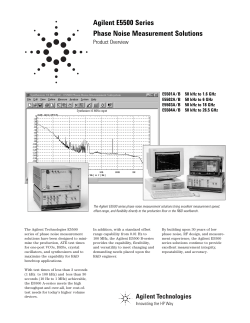 Agilent E5500 Series Phase Noise Measurement Solutions