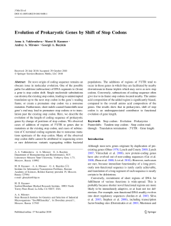 Evolution of Prokaryotic Genes by Shift of Stop Codons