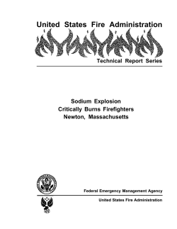 TR-075, Sodium Explosion Critically Burns Firefighters
