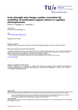 Ionic strength and charge number correction for mobilities of