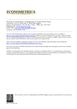 The Role of Information in Bargaining