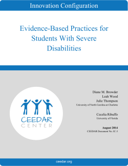 Evidence-Based Practices for Students With Severe