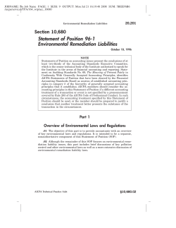 Statement of Position 96-1 Environmental Remediation