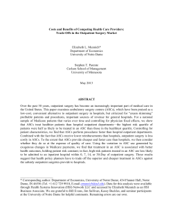 Costs and Benefits of Competing Health Care Providers: Trade