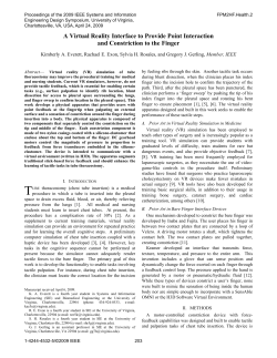 A Virtual Reality Interface to Provide Point Interaction and