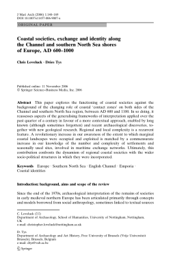 Coastal societies, exchange and identity along the Channel