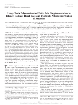 Long-Chain Polyunsaturated Fatty Acid Supplementation in Infancy