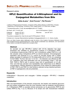 HPLC Quantification of 4-Nitrophenol and its Conjugated