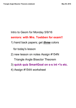Triangle Angle Bisector Theorem.notebook