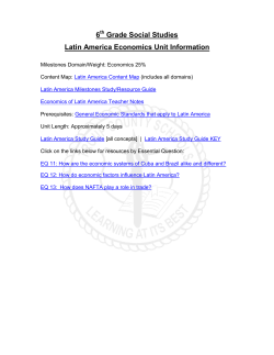 6 Grade Social Studies Latin America Economics Unit Information