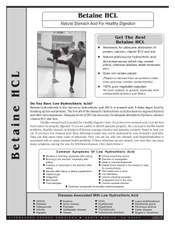 Betaine HCL - Total Health Secrets