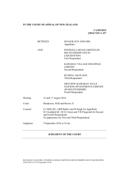 HO KOK SUN AND ORS v PENINSULA ROAD LIMITED
