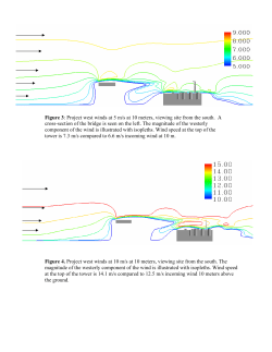Figure 3: Project west winds at 5 m/s at 10 meters, viewing site from
