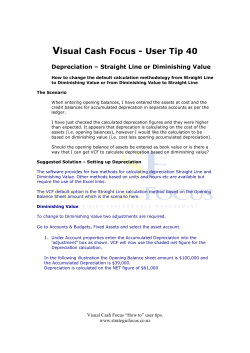 Depreciation Straight Line or Diminishing Value