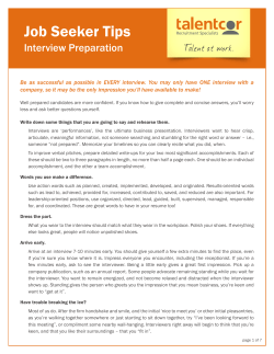 Interview Preparation