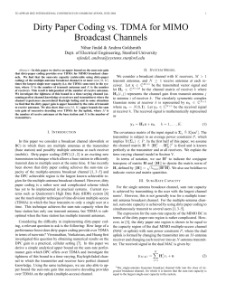 Dirty Paper Coding vs. TDMA for MIMO Broadcast Channels