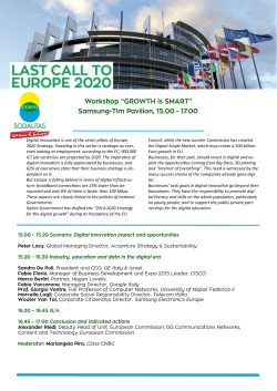 Digital innovafion is one of the seven pillars of Europe 2020 Strategy