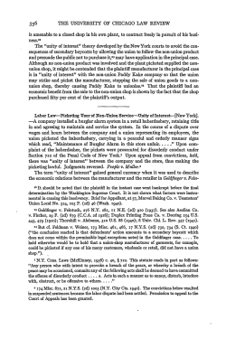 Labor Law. Picketing User of Non-Union Service. Unity of Interest