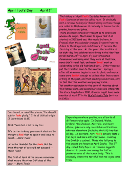 April Fool`s Day April 1