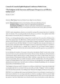 Council of Councils Istanbul Regional Conference