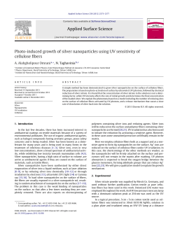 Photo-induced growth of silver nanoparticles using UV sensitivity of