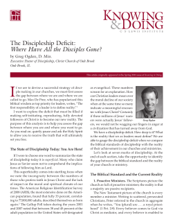 The Discipleship Deficit