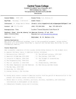 HIST 1302 McG Thu - Central Texas College