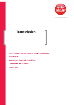 Transcript of newswire call on recommended all