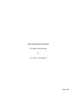 French Expulsion from Indo-China The Siege of Dien Bien Phu by Lt