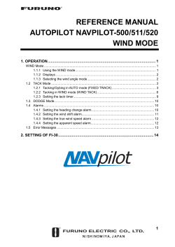 NAVpilot Wind Mode Operator`s Manual