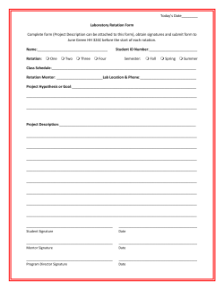 Today`s Date________ Laboratory Rotation Form Complete form