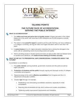 Talking Points: The Future of Accreditation