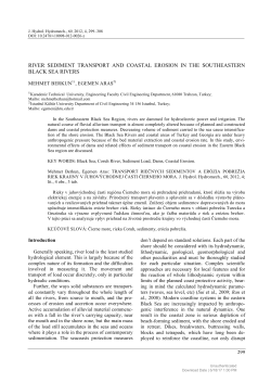 RIVER SEDIMENT TRANSPORT AND COASTAL EROSION IN THE